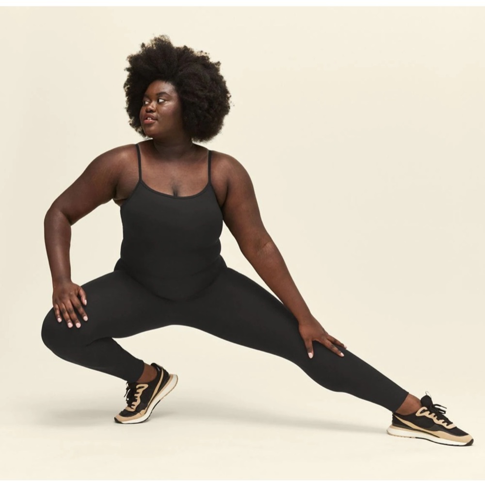 Girlfriend Collective Black Cami unitard